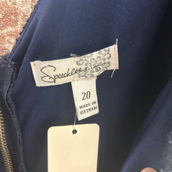 Speeckless Ladies 20 dark blue with lace dress - Picture 6 of 9